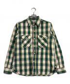 WAREHOUSEウエアハウス）の古着「Lot 3104 FLANNEL SHIRTS」｜ブラウン×グリーン×ホワイト