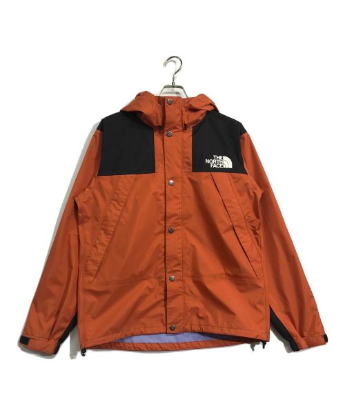 THE NORTH FACE（ザ ノース フェイス）THE NORTH FACE (ザ ノース フェイス) マウンテンレインテックスジャケット ブラック×オレンジ サイズ:Lの古着・服飾アイテム