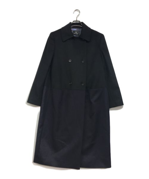 PS Paul Smith（ＰＳポールスミス）PS Paul Smith (ＰＳポールスミス) カシミヤ混ロングコート ブラック サイズ:42Lの古着・服飾アイテム