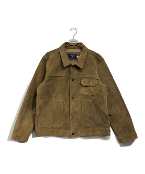 GUIDEBOAT Co（ガイトボート カンパニー）GUIDEBOAT Co (ガイトボート カンパニー) スウェードジャケット ブラウン サイズ:XLの古着・服飾アイテム