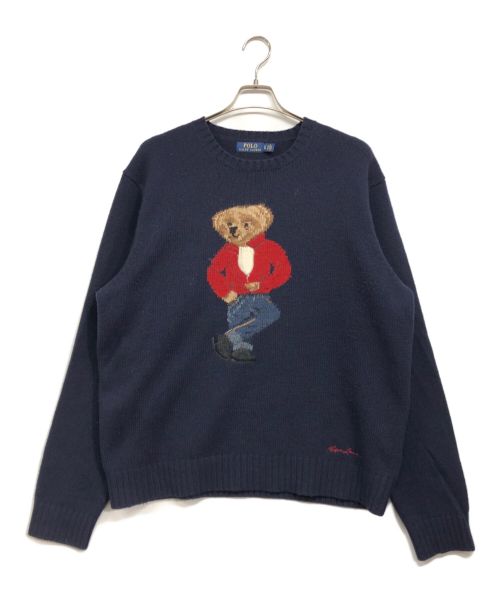 POLO RALPH LAUREN（ポロ・ラルフローレン）POLO RALPH LAUREN (ポロ・ラルフローレン) ポロベアクカシミヤ混ニット ネイビー サイズ:XLの古着・服飾アイテム