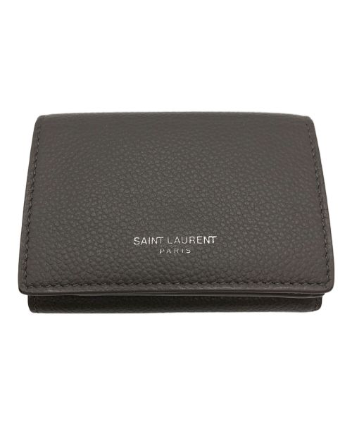 Saint Laurent Paris（サンローランパリ）Saint Laurent Paris (サンローランパリ) 3つ折り財布 グレーの古着・服飾アイテム