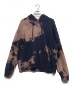 URUウル）の古着「HOODED SWEAT (TYPE B) [TIE DYE]」｜ネイビー