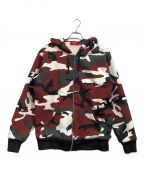 SUPREMEシュプリーム）の古着「13AW Thermal Zip up Hoodie Snow Camo」｜ホワイト×レッド×ブラック