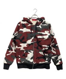 SUPREME（シュプリーム）の古着「13AW Thermal Zip up Hoodie Snow Camo」｜ホワイト×レッド×ブラック