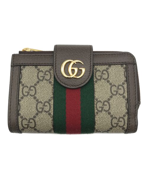 GUCCI（グッチ）GUCCI (グッチ) オフディアカードケースウォレット ブラウンの古着・服飾アイテム