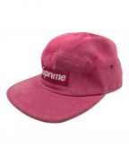 SUPREMEシュプリーム）の古着「Suede CAMP CAP」｜ピンク