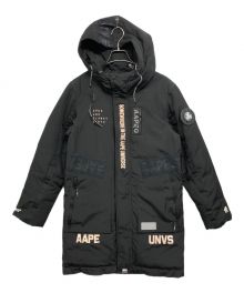 Aape BY A BATHING APE（エーエイプ バイ アベイシングエイプ）の古着「ダウンコート」｜ブラック