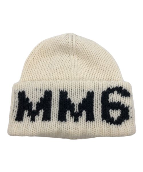 MM6 Maison Margiela（エムエムシックス メゾンマルジェラ）MM6 Maison Margiela (エムエムシックス メゾンマルジェラ) ニット帽 アイボリーの古着・服飾アイテム