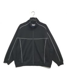 MAISON SPECIAL（メゾンスペシャル）の古着「Prime-Over Cardboard Knit Track Jacket」｜ブラック×ホワイト