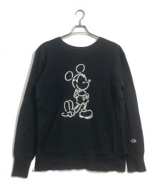 Champion REVERSE WEAVE×DISNEY（チャンピオン リバース ウィーブ×ディズニー）の古着「クルーネックスウェット」｜ブラック