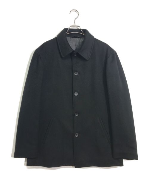 GIORGIO ARMANI（ジョルジョアルマーニ）GIORGIO ARMANI (ジョルジョアルマーニ) カシミヤハーフコート ブラック サイズ:50の古着・服飾アイテム