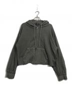 rosen kreuzローゼンクロイツ）の古着「studded damage cropped zip up」｜グレー