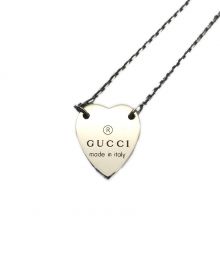 GUCCI（グッチ）の古着「ハートチャームネックレス」｜シルバー