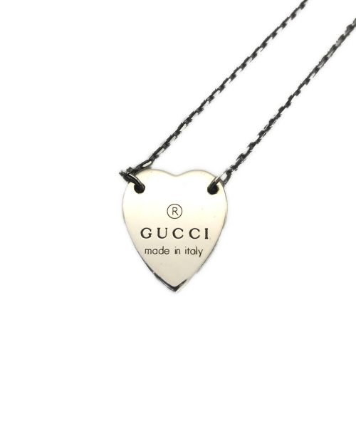 GUCCI（グッチ）GUCCI (グッチ) ハートチャームネックレス シルバーの古着・服飾アイテム