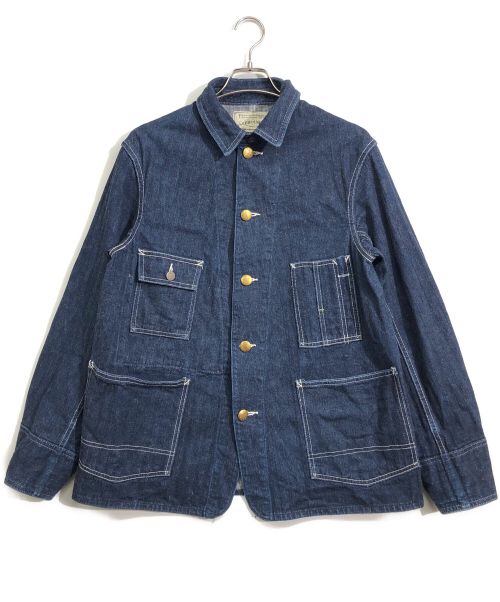 WAREHOUSE（ウエアハウス）WAREHOUSE (ウエアハウス) デニムヘリンボーンカバーオール インディゴ サイズ:40の古着・服飾アイテム