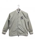 Champion×stussyチャンピオン×ステューシー）の古着「ヴァーシティーコーチジャケット3」｜グレー