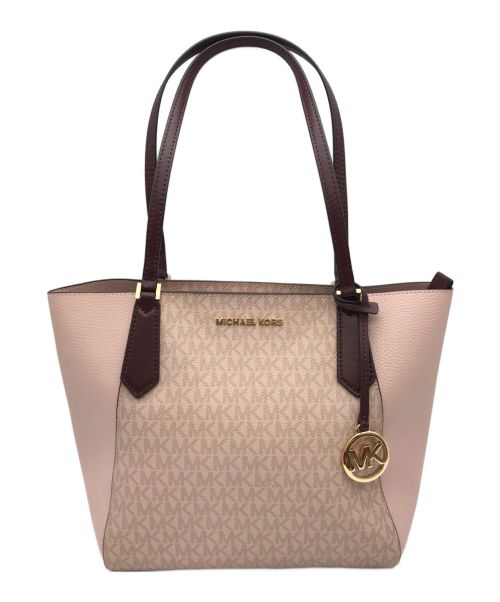 MICHAEL KORS（マイケルコース）MICHAEL KORS (マイケルコース) シグネクチャートートバッグ ピンクの古着・服飾アイテム