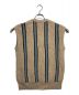 6(ROKU) BEAUTY&YOUTH (ロク ビューティーアンドユース) PILE STRIPE VEST ベージュ×ブルー サイズ:無し：5000円