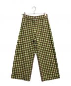 TOGA PULLAトーガ プルラ）の古着「COTTON TWILL CHECK PANTS」｜ブラウン×グリーン