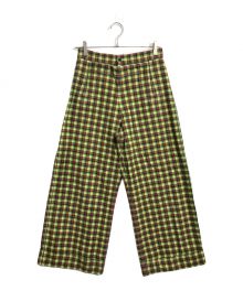 TOGA PULLA（トーガ プルラ）の古着「COTTON TWILL CHECK PANTS」｜ブラウン×グリーン