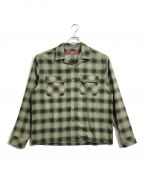 HIDE AND SEEKハイドアンドシーク）の古着「Ombre Check L/S Shirt」｜グリーン