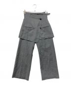 MAISON SPECIALメゾンスペシャル）の古着「Chambray Satin Layered Pants」｜グレー