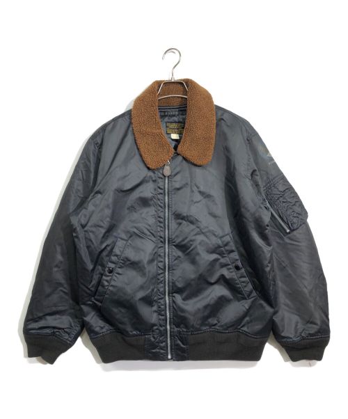 RRL（ダブルアールエル）RRL (ダブルアールエル) B-15C フライトジャケット ブラウン×ブラック サイズ:XLの古着・服飾アイテム