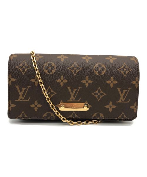 LOUIS VUITTON（ルイ ヴィトン）LOUIS VUITTON (ルイ ヴィトン) ウォレットオンチェーン・リリー ブラウンの古着・服飾アイテム