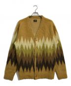 Needlesニードルズ）の古着「Mohair Cardigan - Zigzag」｜ベージュ