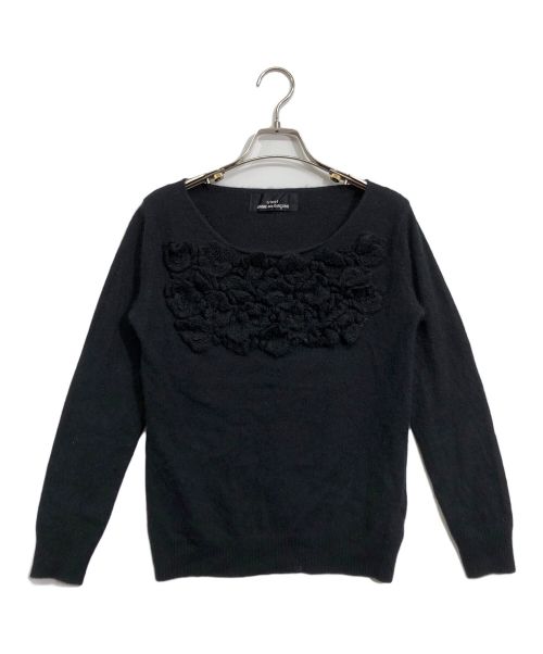 tricot COMME des GARCONS（トリココムデギャルソン）tricot COMME des GARCONS (トリココムデギャルソン) フラワーモチーフニット ブラック サイズ:記載なしの古着・服飾アイテム