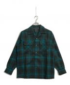 Subcultureサブカルチャー）の古着「WOOL CHECK SHIRT」｜ブルー×グリーン