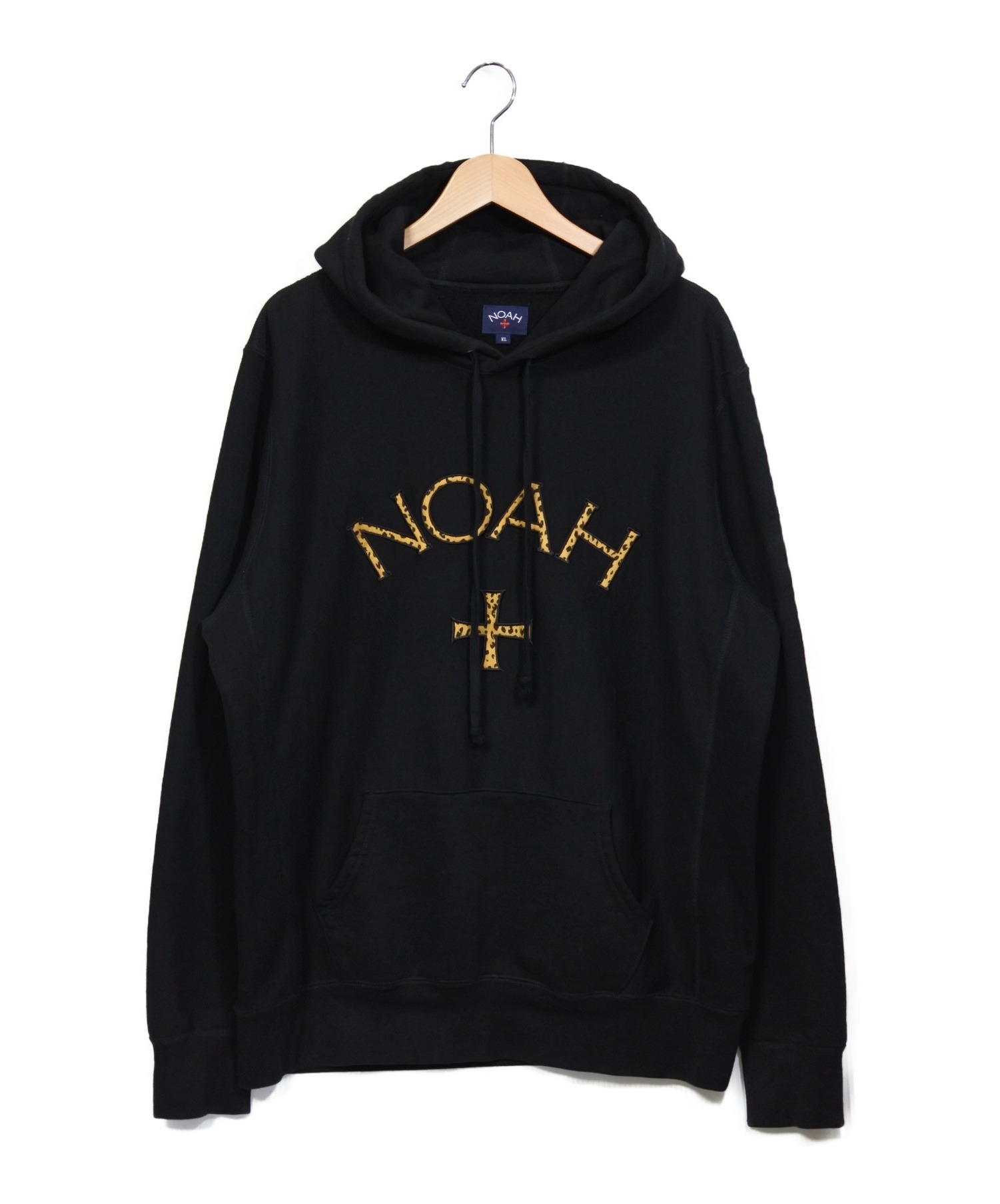 NOAH CORE LOGO HOODIE BLACK M ヒョウ柄-