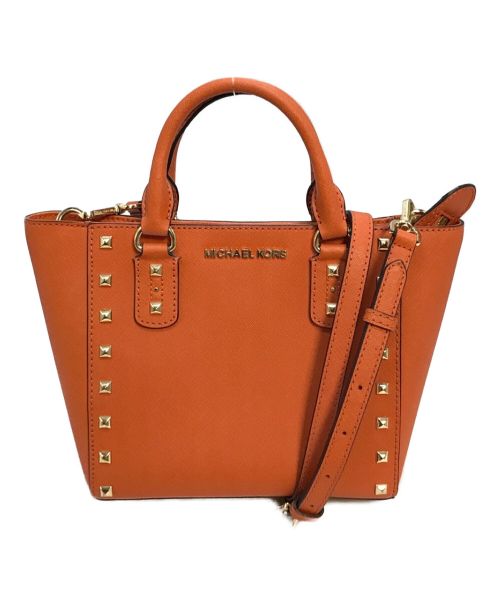 中古 古着通販 Michael Kors マイケルコース 2way スタッズショルダーバッグ オレンジ ブランド 古着通販 トレファク公式 Trefac Fashion