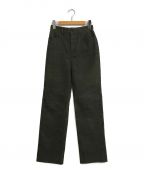 CLANEクラネ）の古着「CHAMBRAY CORDUROY J/W STRAIGHT PANTS 11110-7092」｜グリーン