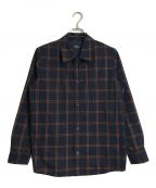 A.P.C.アーペーセー）の古着「BLOUSON RODNEY PLAID STRAIGHT FIT SHIRT JACKET」｜ネイビー×ブラウン