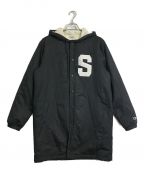 stussyステューシー）の古着「Champion Long Coach Jacket」｜ブラック