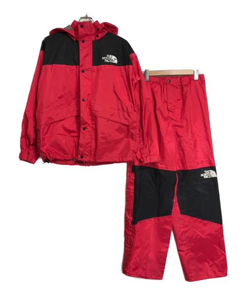 THE NORTH FACE（ザ ノース フェイス）THE NORTH FACE (ザ ノース フェイス) セットアップレインウェア レッド×ブラック サイズ:Lの古着・服飾アイテム