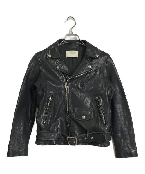 beautiful people（ビューティフルピープル）beautiful people (ビューティフルピープル) shrink leather riders jacket1725402401 ブラック サイズ:140の古着・服飾アイテム