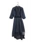 Ameri（アメリ）の古着「PLEATS DOCKING LACE DRESS」｜ネイビー