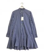 ISABEL MARANT ETOILEイザベルマランエトワール）の古着「Ondria Plaid Cotton Shirt Dress」｜ブルー×ホワイト