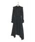 Ameri VINTAGE（アメリヴィンテージ）の古着「POWER SHOULDER FRILL DRESS」｜ブラック