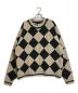 Children of the Discordance（チルドレン オブ ザ ディスコーダンス）の古着「DAWNDIC DIATEX JQD CREW NECK KNIT　COTDKN-635」｜ベージュ×ブラック