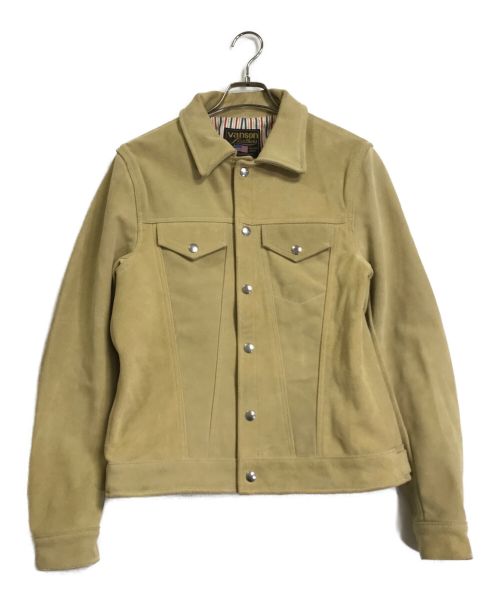 VANSON（バンソン）VANSON (バンソン) 3rd Type Suede Leather Jaket ベージュ サイズ:38の古着・服飾アイテム