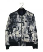 PAUL SMITHポールスミス）の古着「BACKING CLOTH PRINT MA-1 253305」｜ブラック×ホワイト