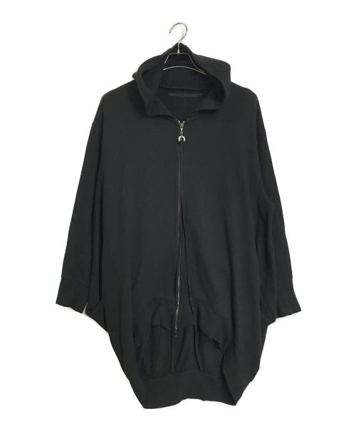 JULIUS（ユリウス）JULIUS (ユリウス) SIDE SHIRRING HOODIE / サイドシャーリングフーディー ジップパーカー ブラック サイズ:Sの古着・服飾アイテム