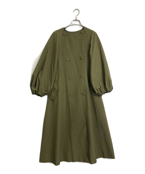 LAUTRE AMONT（ロートレアモン）LAUTRE AMONT (ロートレアモン) New SPRING COAT/ボリュームスリーブロングコート カーキ オリーブ サイズ:38の古着・服飾アイテム