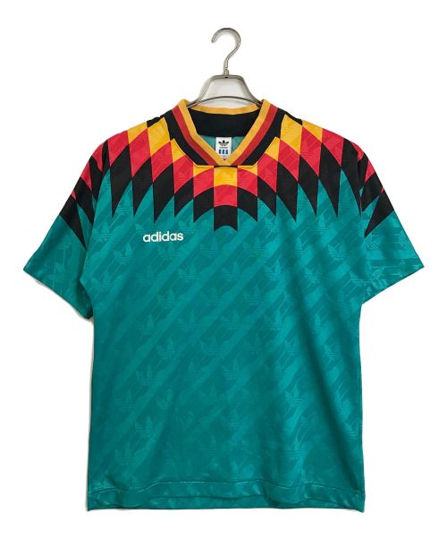 adidas（アディダス）adidas (アディダス) 【古着】90’Sゲームシャツ　 90年代 デサント期　半袖　game shirt グリーン サイズ:Lの古着・服飾アイテム