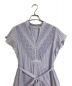 ne quittez pas Cotton Lurex Stripe Frill Sleeve Dress   ne quittez  pas ヌキテパ　ワンピース　ラベンダー　ストライプ　010532GF3 ラベンダー サイズ:FREE：17800円