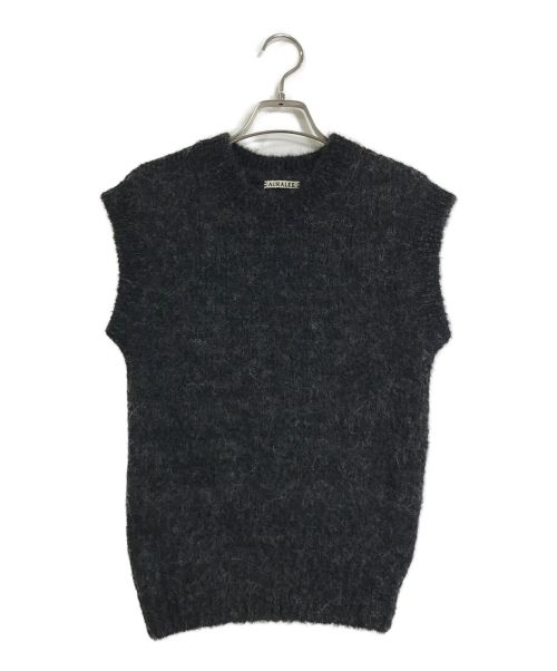 AURALEE（オーラリー）AURALEE (オーラリー) ALPACA WOOL SUPER LIGHT KNIT VEST グレーの古着・服飾アイテム